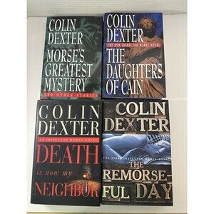 Colin Dexter Inspector Morse Book Lot Of 4 Hardcover 3 Signed The Remorse Cain